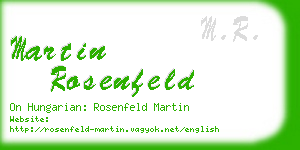 martin rosenfeld business card